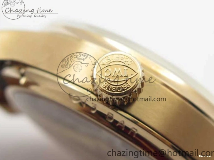 MIROTIME 0308 Compact Portugieser Perpetual Calendar IW503302 RG V9F 1:1 Best Edition White Dial on Brown Leather Strap A 7113